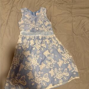 Wonder Nation Blue and White Lace Kids Easter Dress